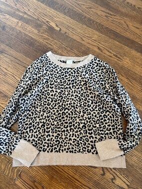 A New Day- Cheetah Sweater- Size Large